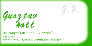 gusztav holl business card